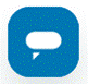 A blue square with a white speech bubble

Description automatically generated